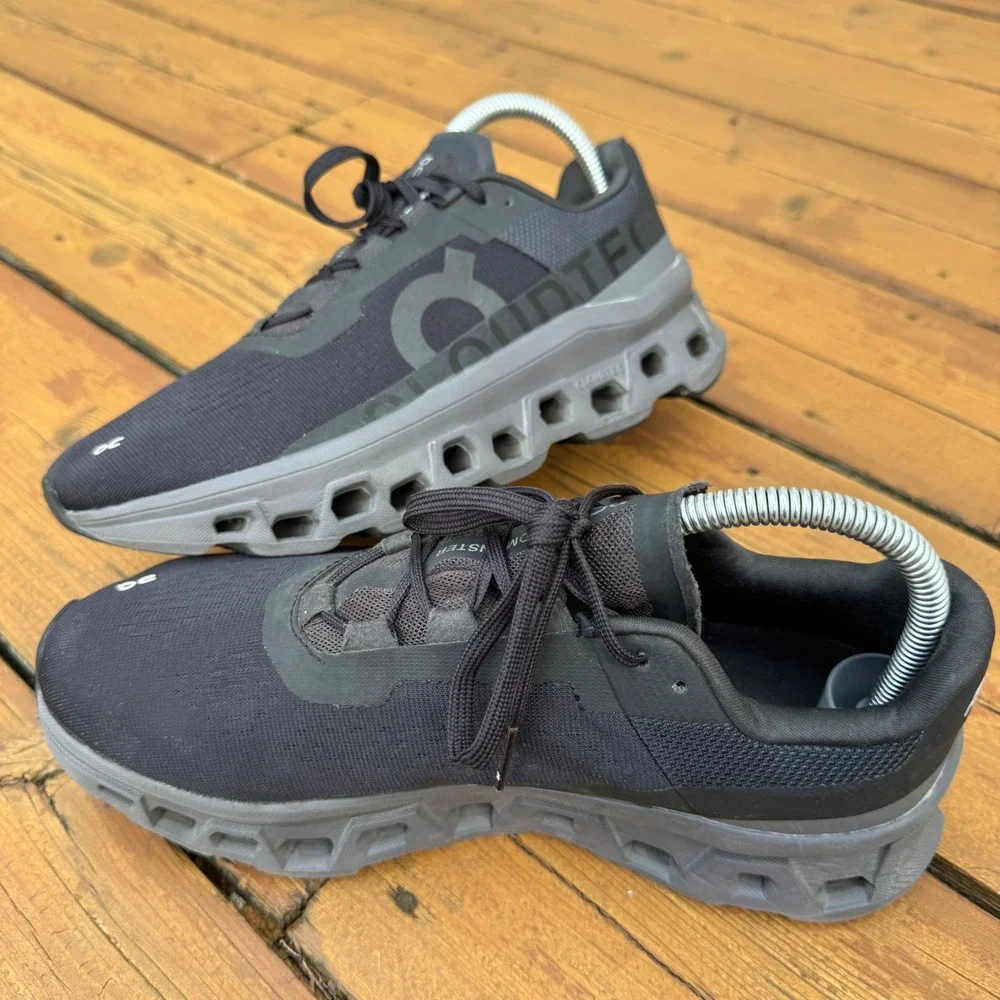 On Cloudmonster Women 8.5 Black Magnet Running Shoes 61.99024 CloudTec Sneakers
